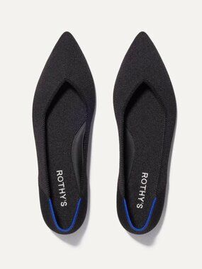 Rothy's The Point II - black flat shoes, size 7